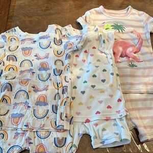 Girls summer pajamas bundle